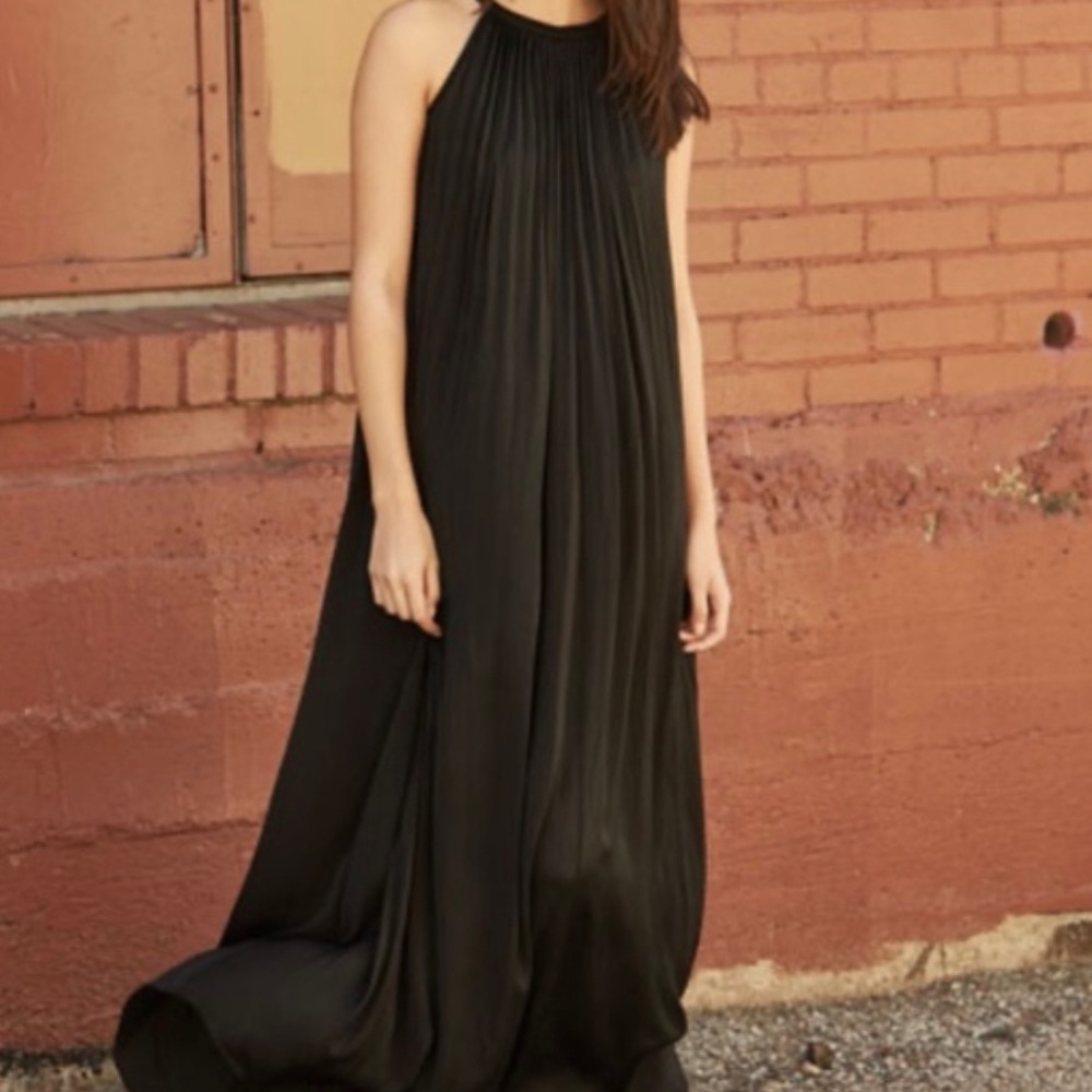 Vince Sunburst Pleated Maxi Dress (8) with tags